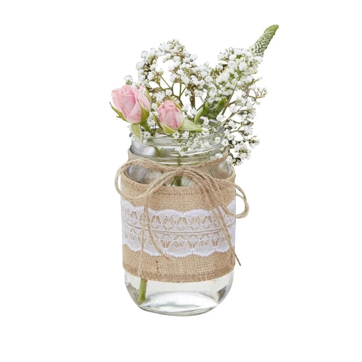Botanical Wedding - rustic krukka með hör