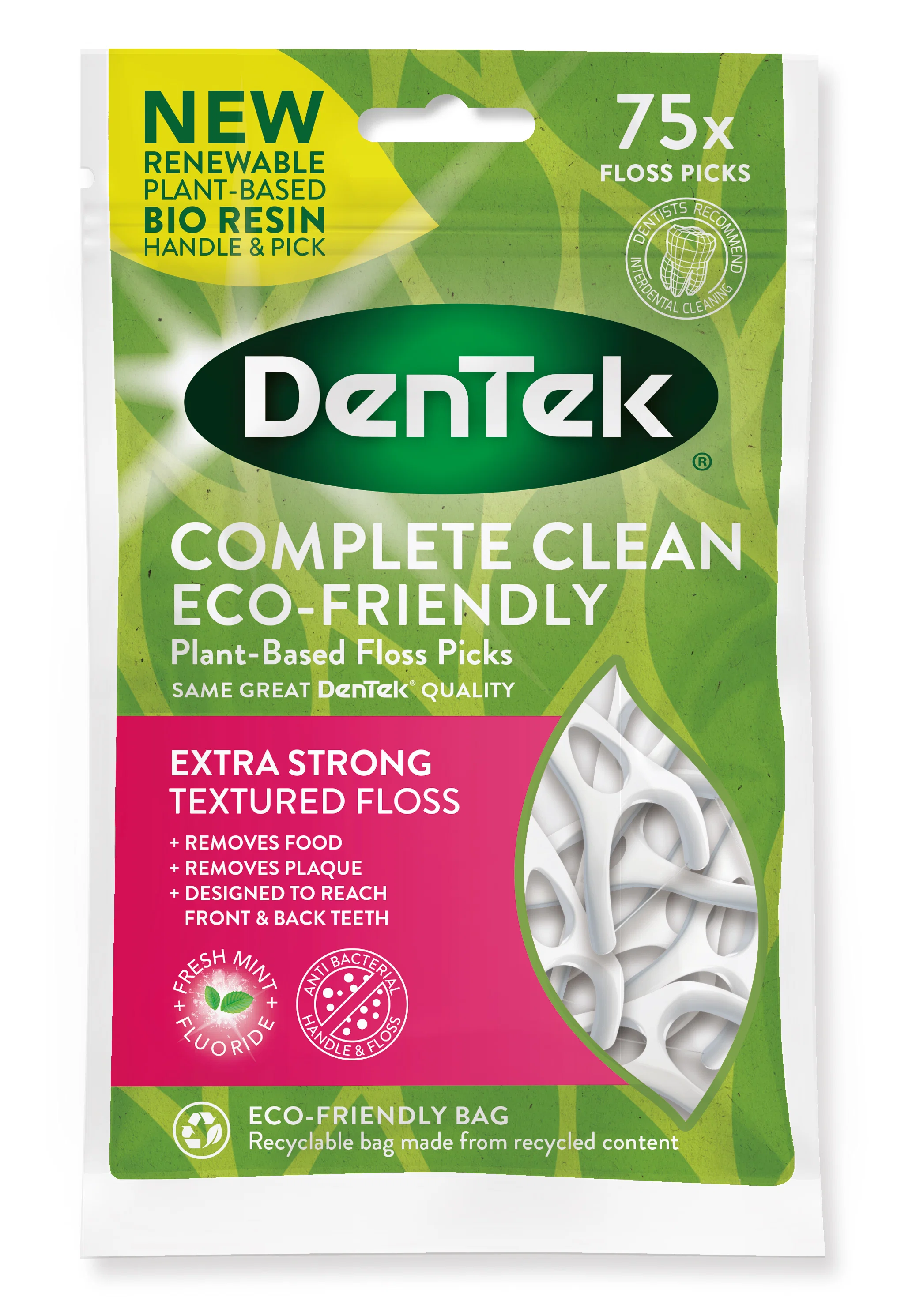 Eco Complete Clean tannþráður 75 stk.
