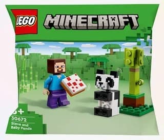 MINECRAFT Steve og litla pandan