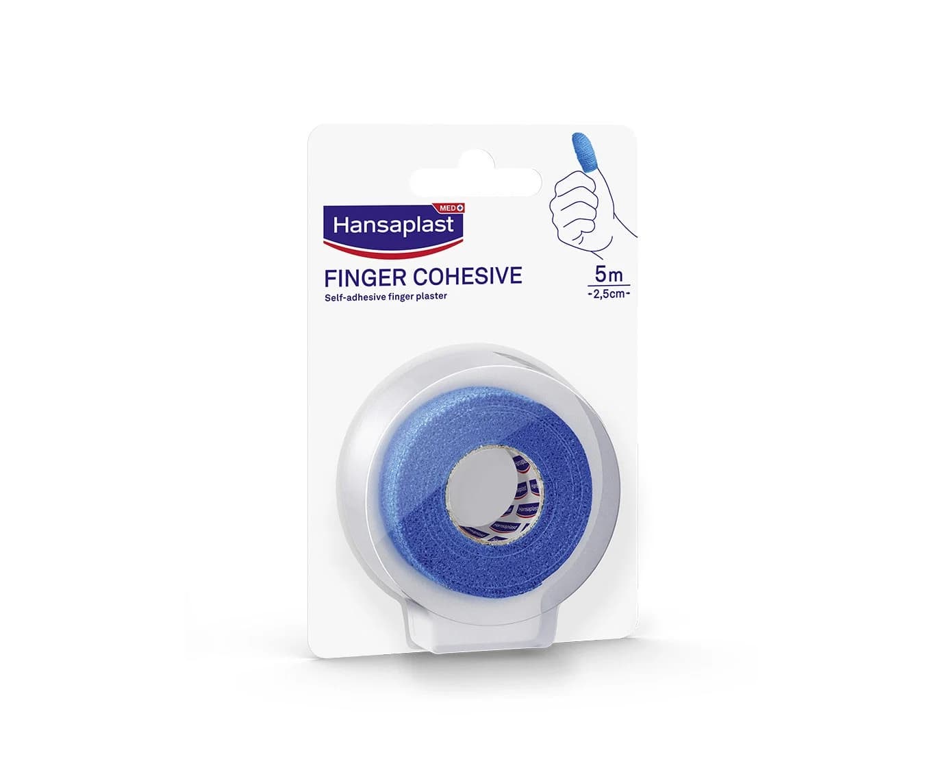 Cohesive Bandage Finger blue 2,5cm x 5m