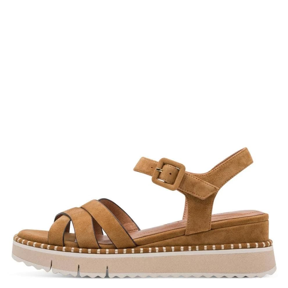 Sandalar ökklaband Cognac
