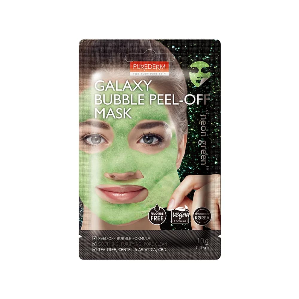 Galaxy Bubble Peel off neon green mask