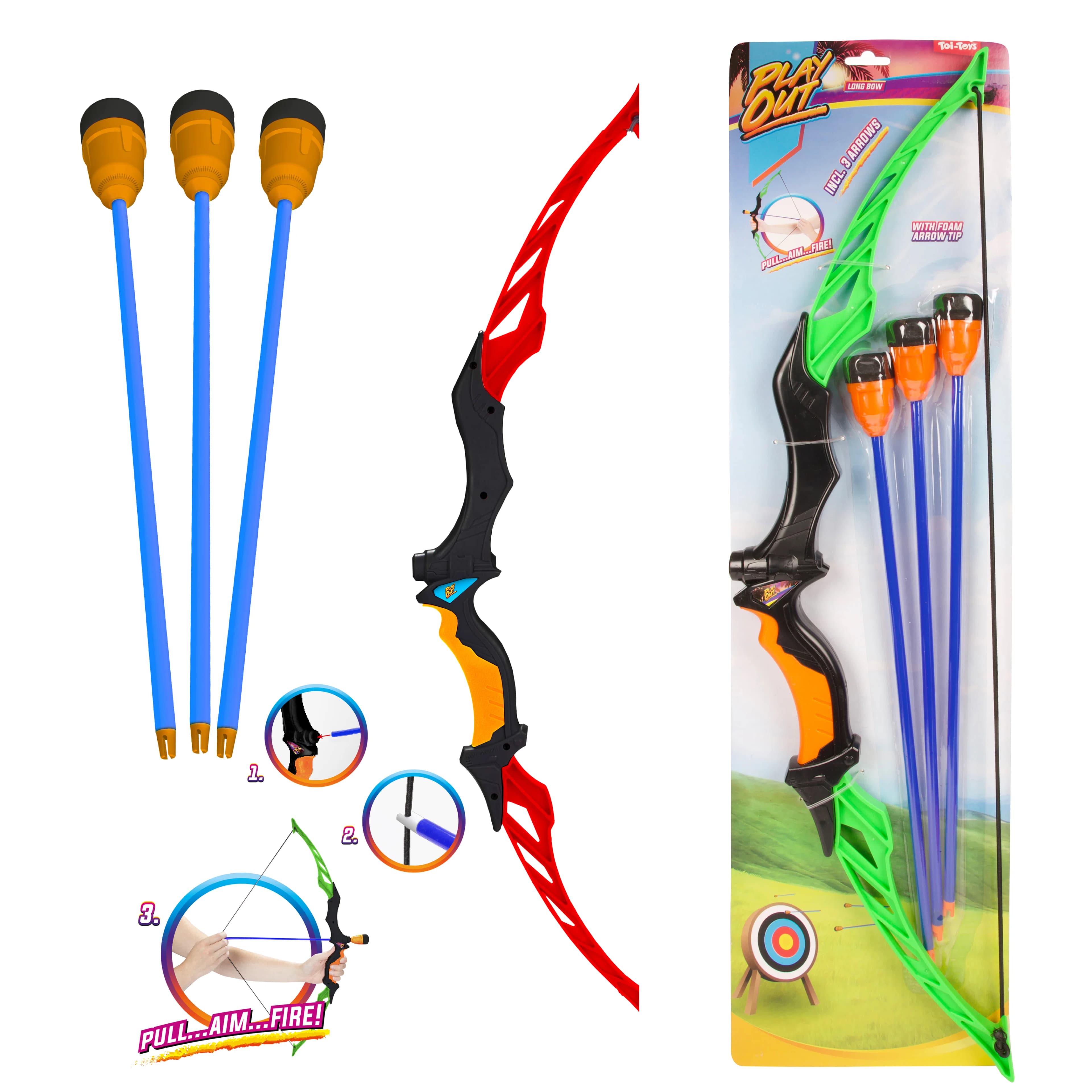 Long Range Bow with 3 Arrows