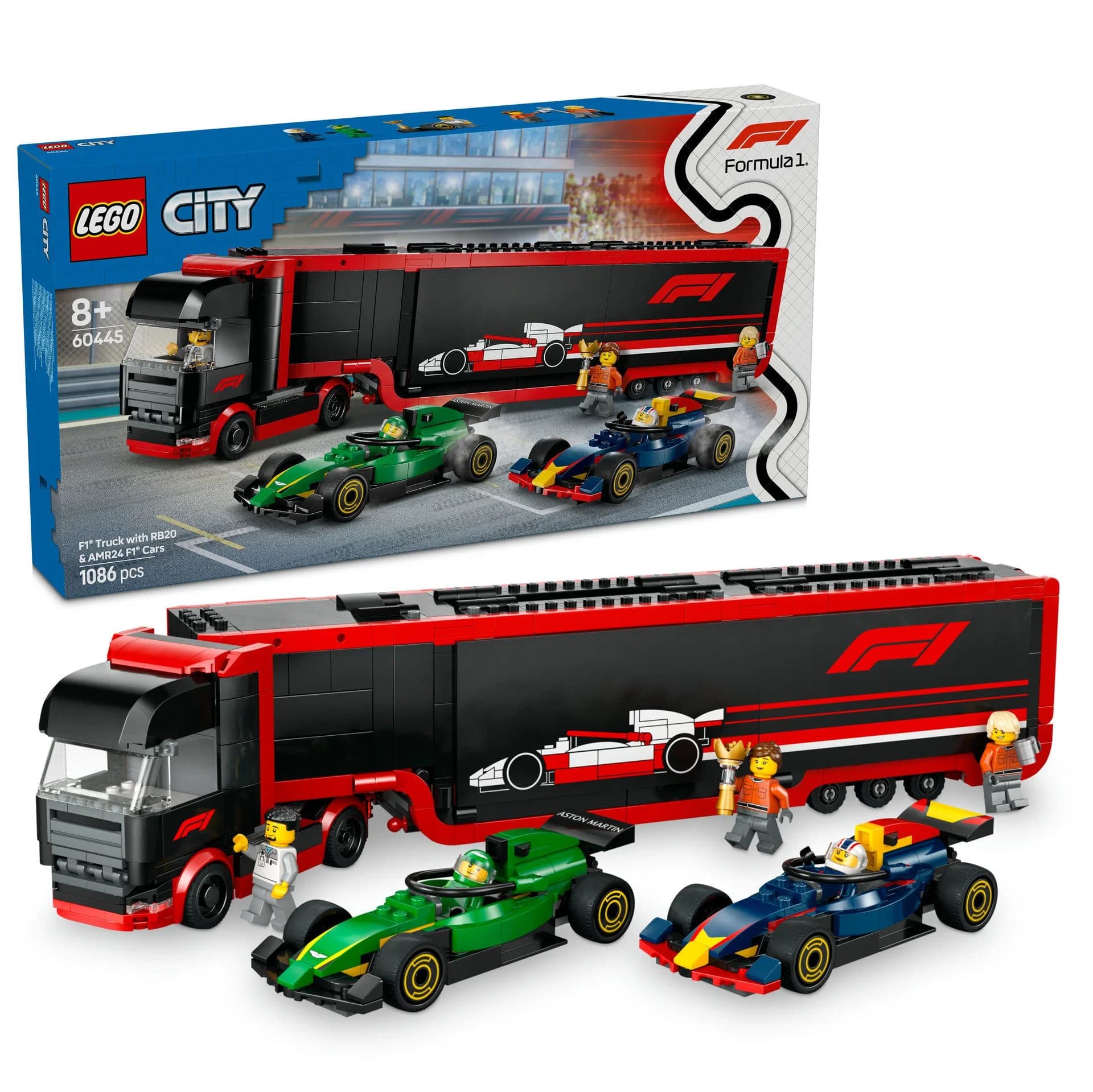 CITY F1 Bílaflutningabíll með RB20 og AMR24