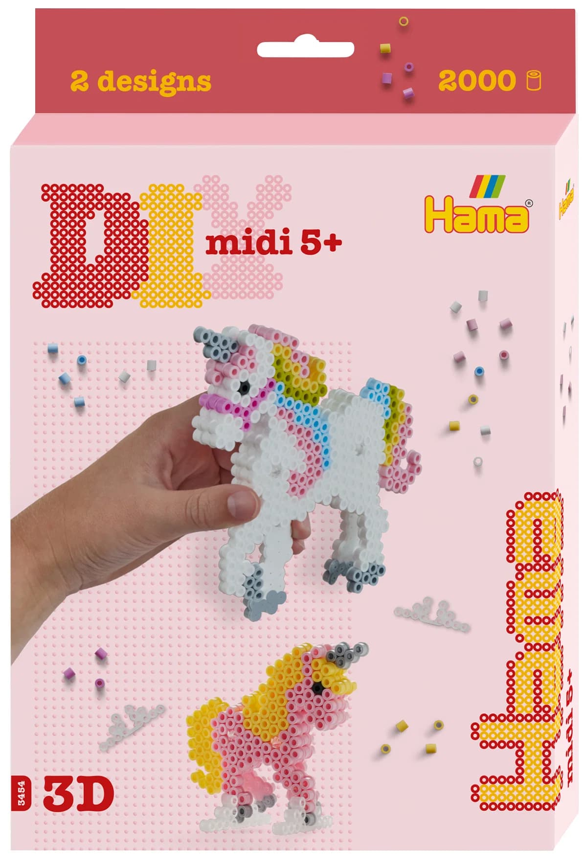 Perlur 2000 stk 3D einhyrningur