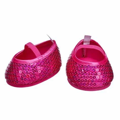 Fuchsia Sequins Flats