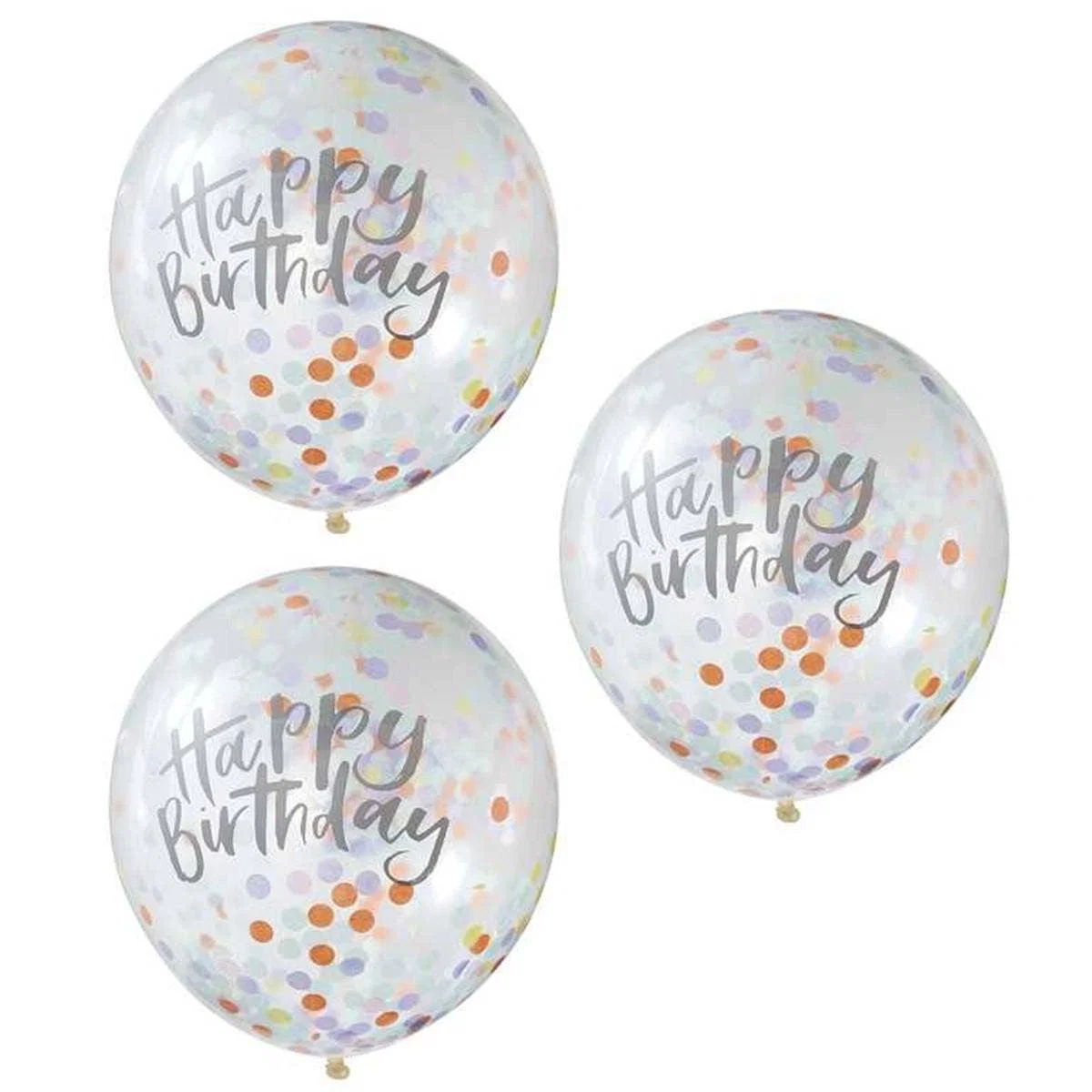 Make A Wish - Pastel confetti blöðrur 5 stk