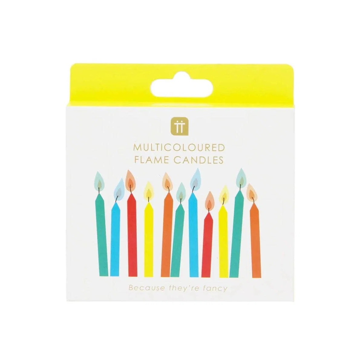 Birthday Brights - afmæliskerti með regnboga loga - 12 stk