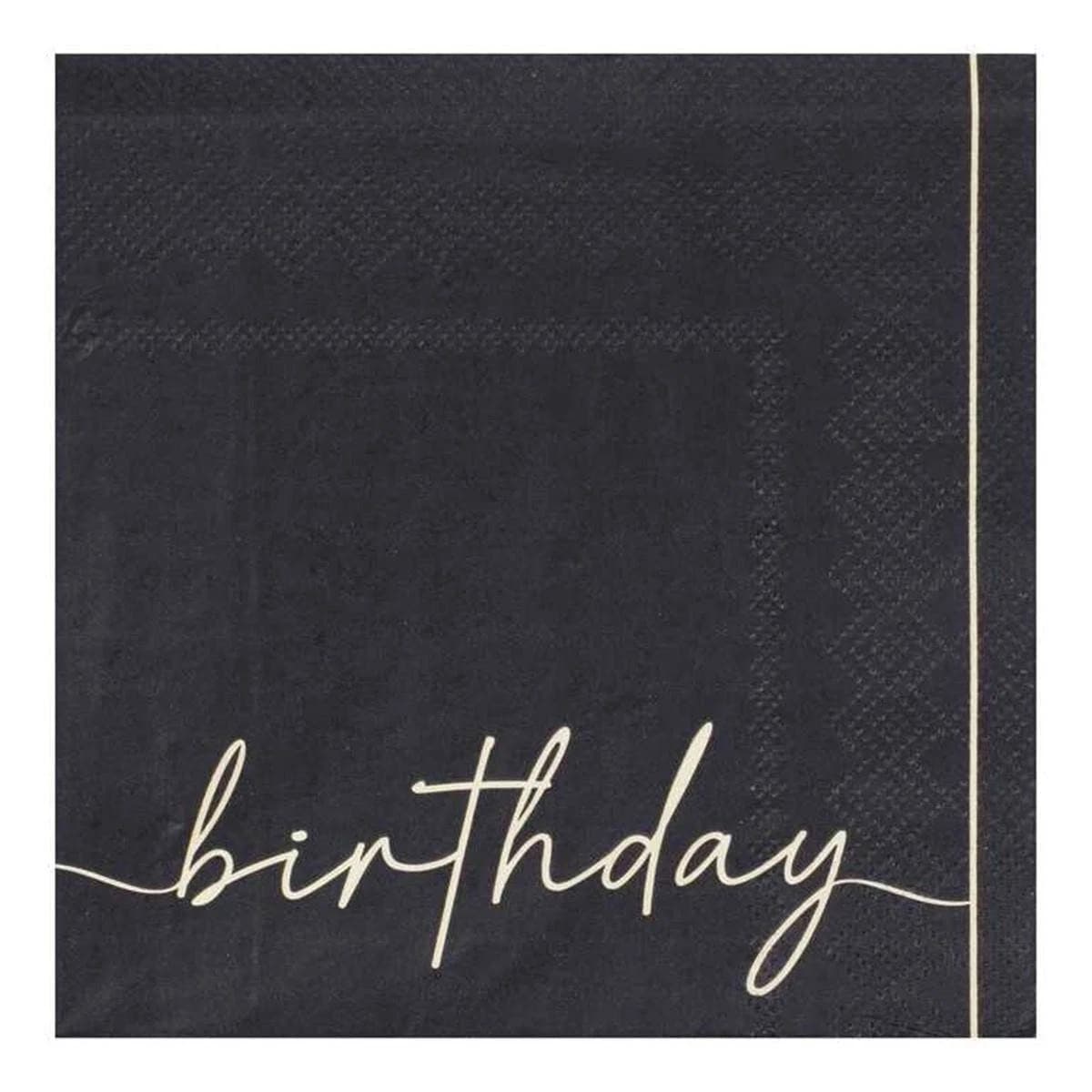 Champagne Noir - Happy birthday servíettur