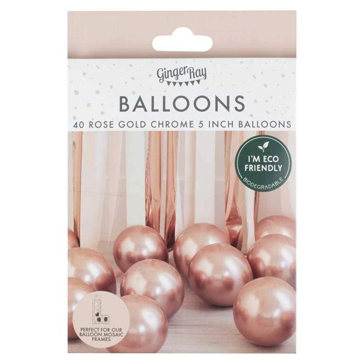 Mix It Up - Rosegold blöðrur, 40stk