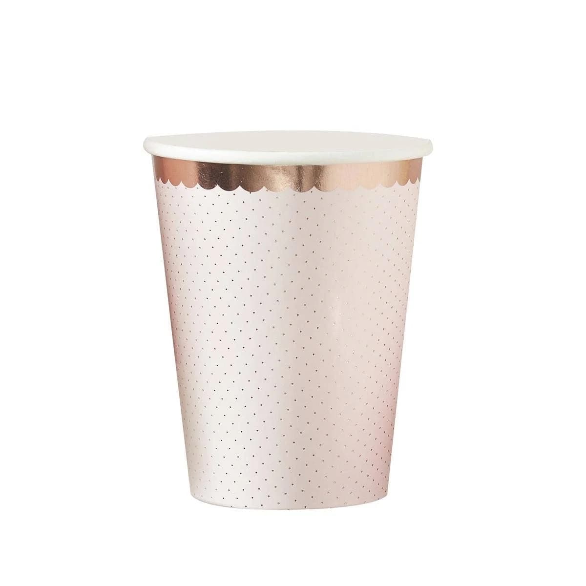 Mix It Up - pastel og rose gold glös 8 stk