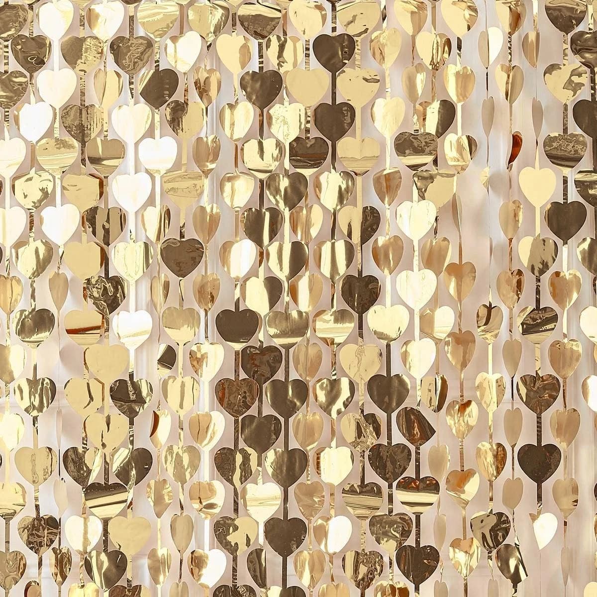 Gold Wedding - gylltur hjarta bakgrunnur