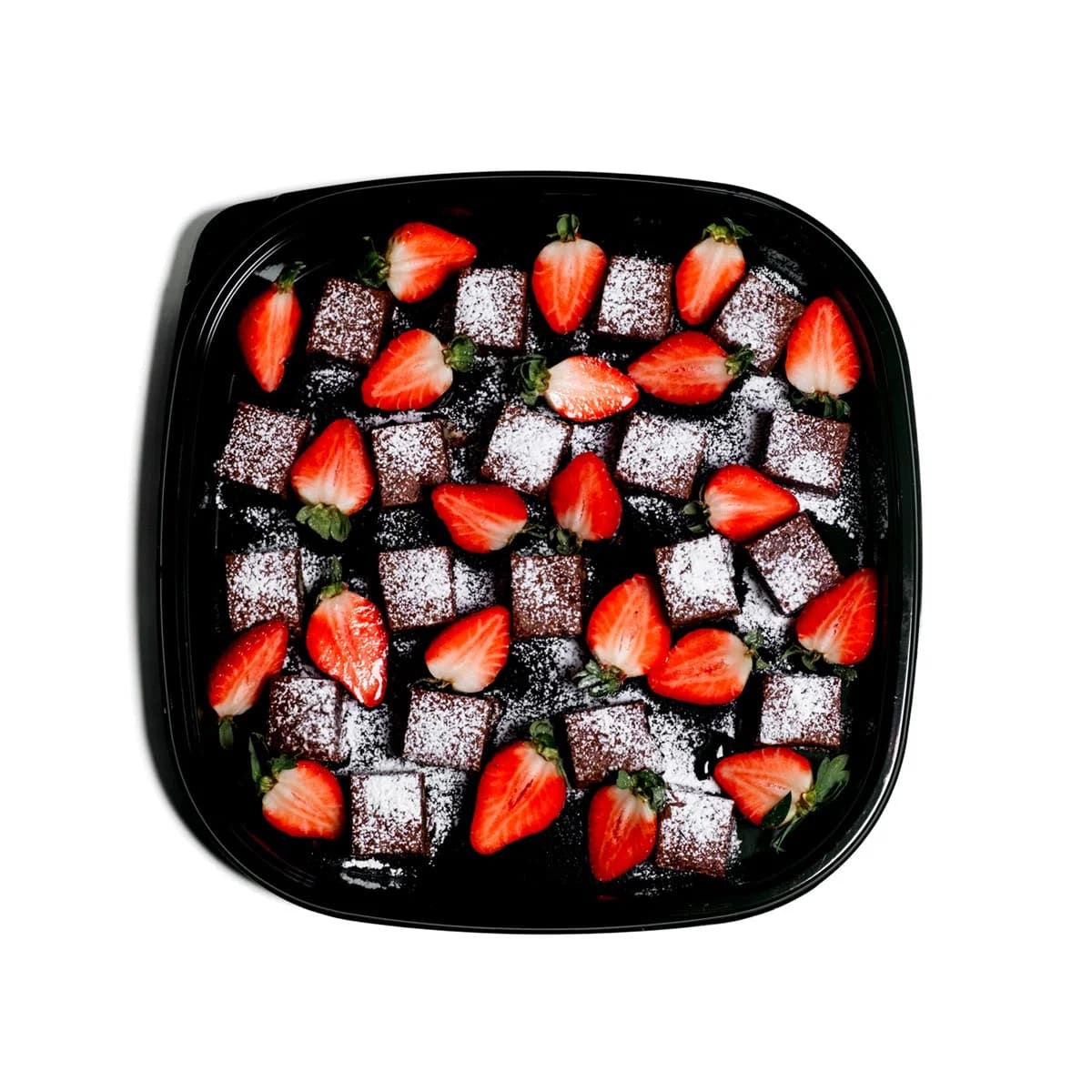 Mini brownies og jarðarber, 36 bitar
