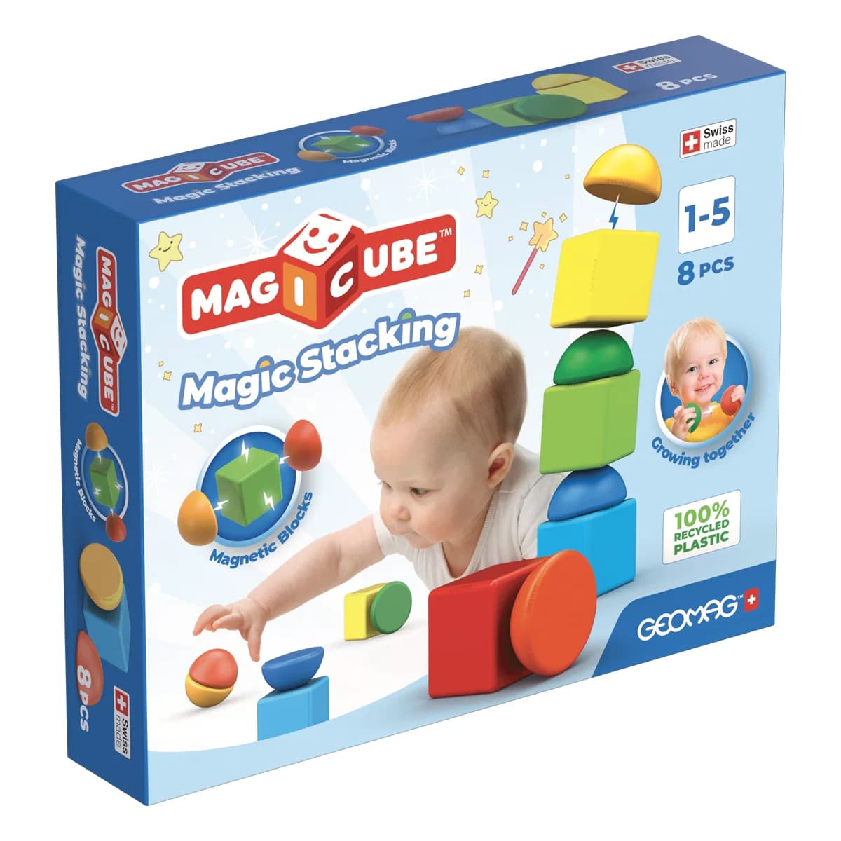 Segulkubbar Magicube Magic Stacking 8 stykki