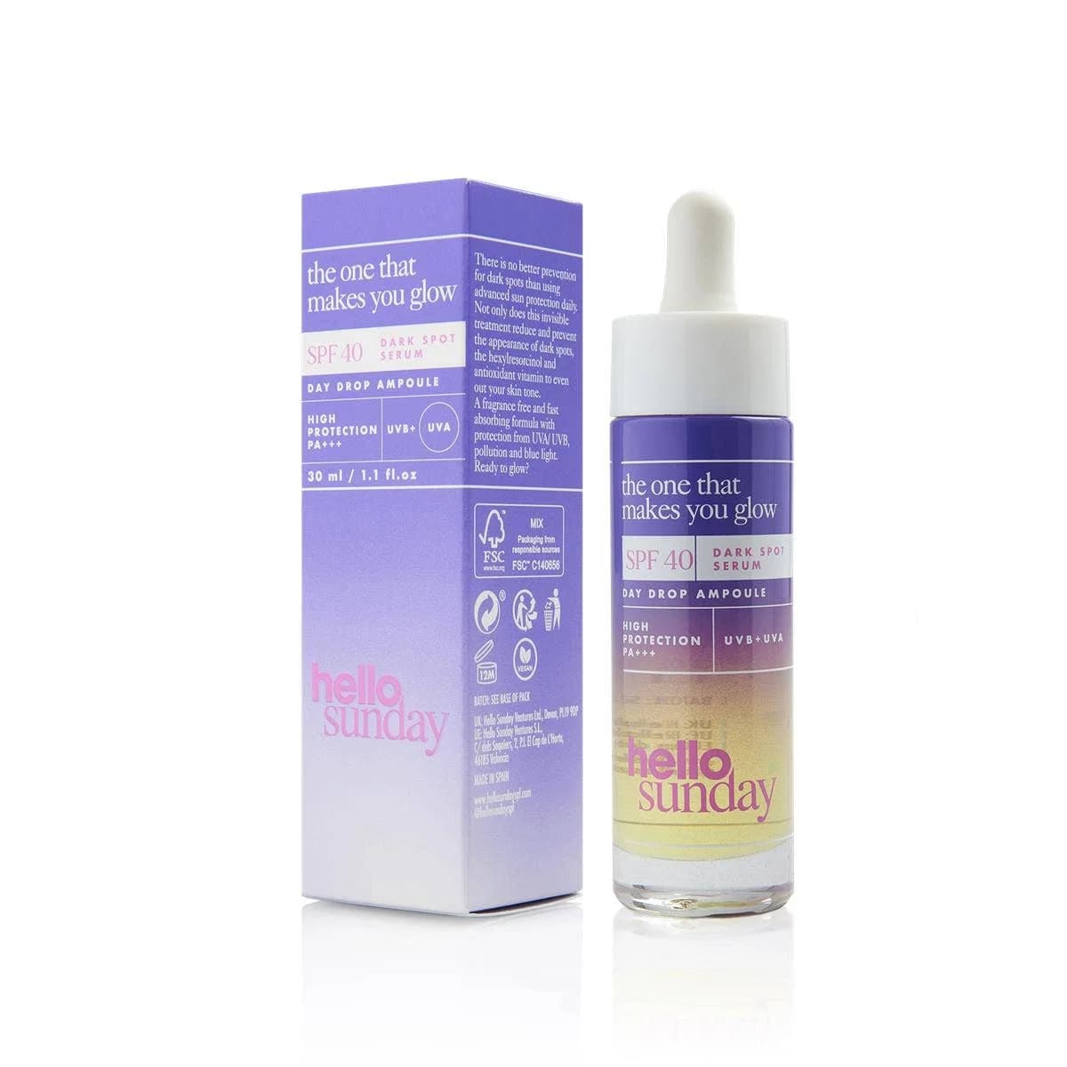 The one that makes you glow dark spot serum SPF40 30ml