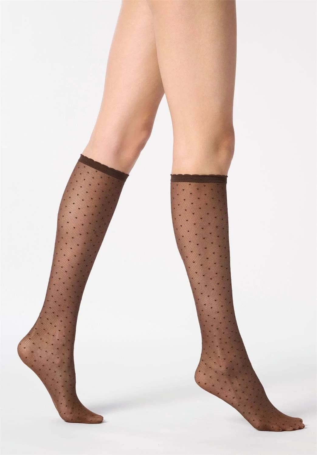 Sokkar Plumetis Knee-Highs Moka