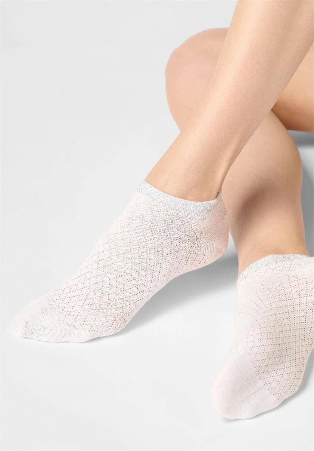 Sokkar Little Texture Sneaker Socks White