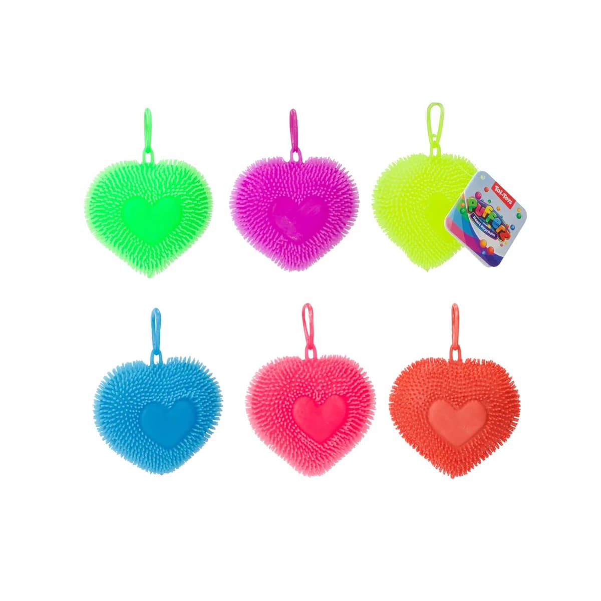 Pufferball Heart Keychain