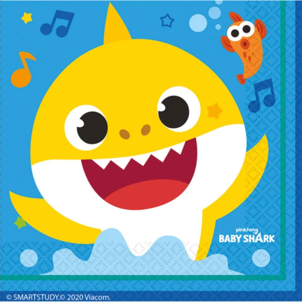 Matarservíettur, Baby Shark, 16 stk