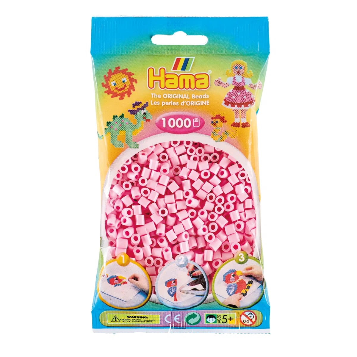 Perlur 1000 stk bleikar