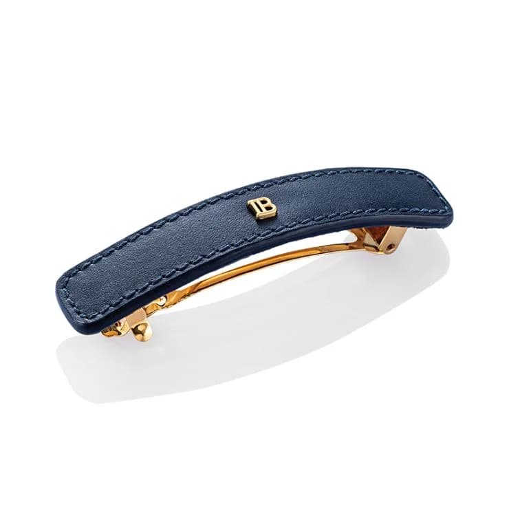Leather Barrette Cosmic Sapphire
