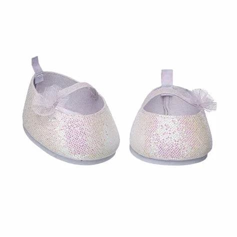 White Sequins Flats