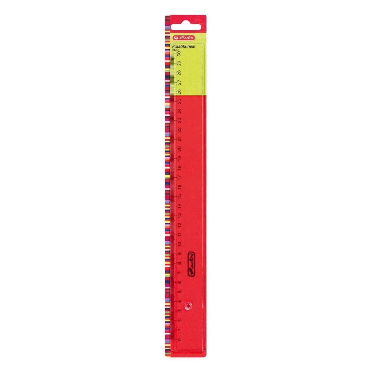 Reglustika 30cm glært plast