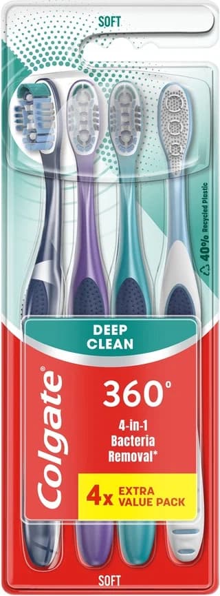Tannbursti 360 Seep Clean soft 4stk