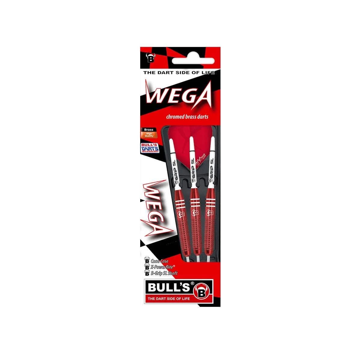 BULL'S Wega Steeldart Chrome/Brass Red