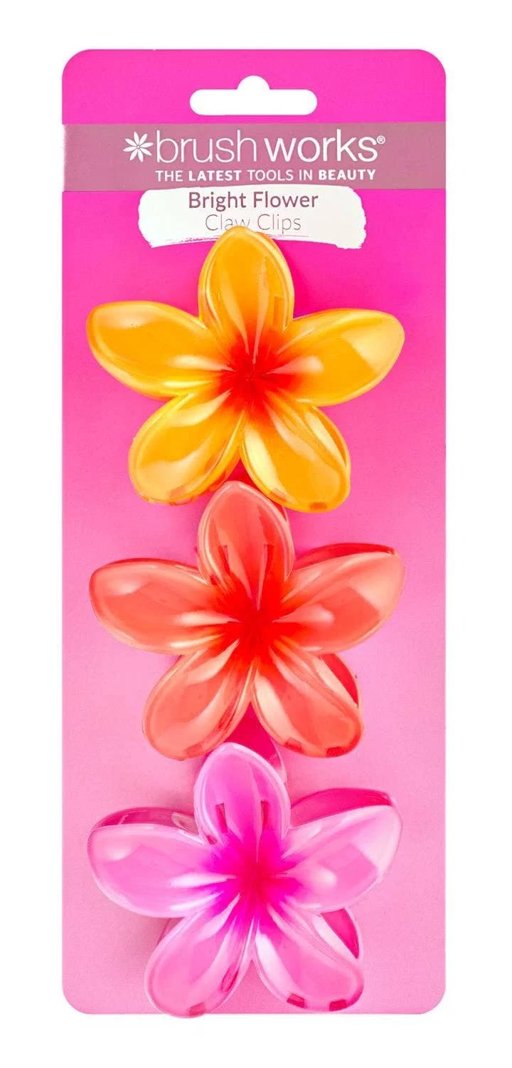 Bright Flower Claw Clips 3pk