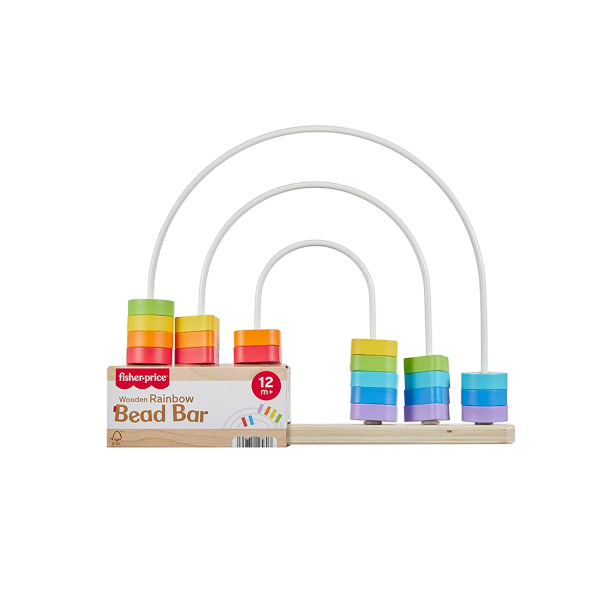 Wood Rainbow Bead Bar