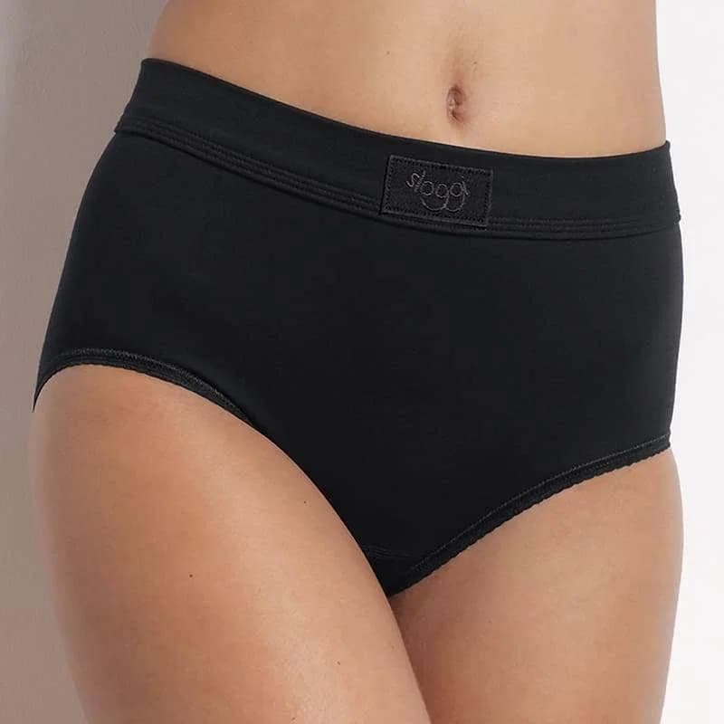 Nærbuxur Double Comfort Maxi svartar