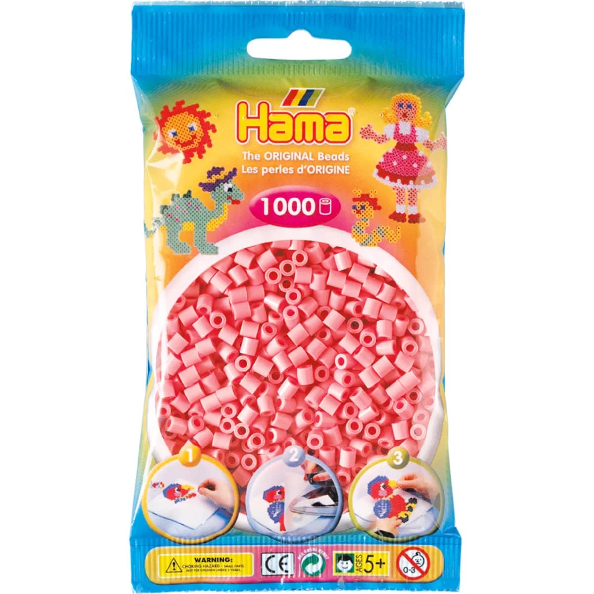 Perlur 1000 stk bleikar