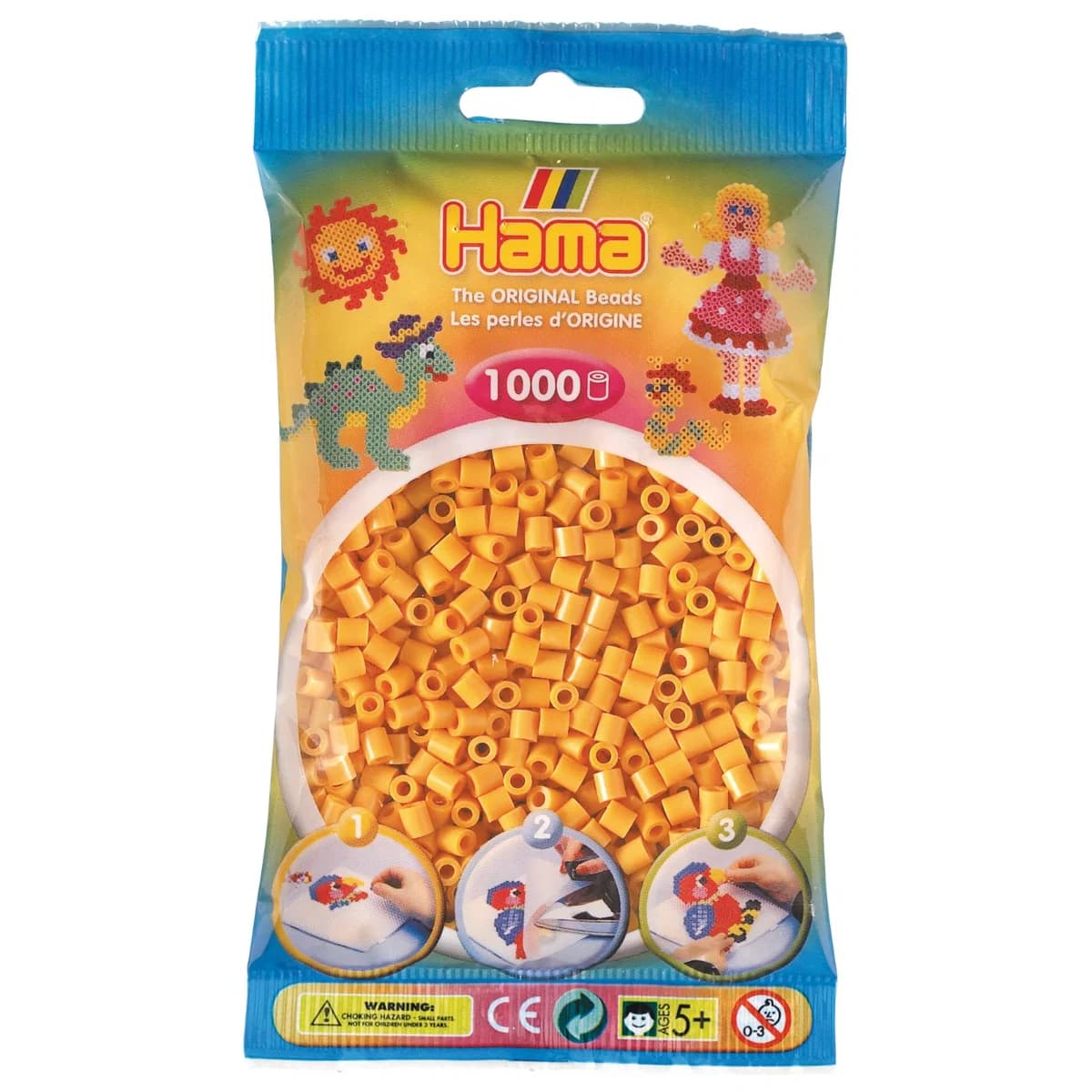 Perlur 1000 stk gular
