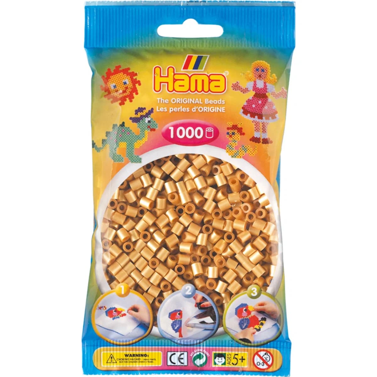 Perlur 1000 stk gull