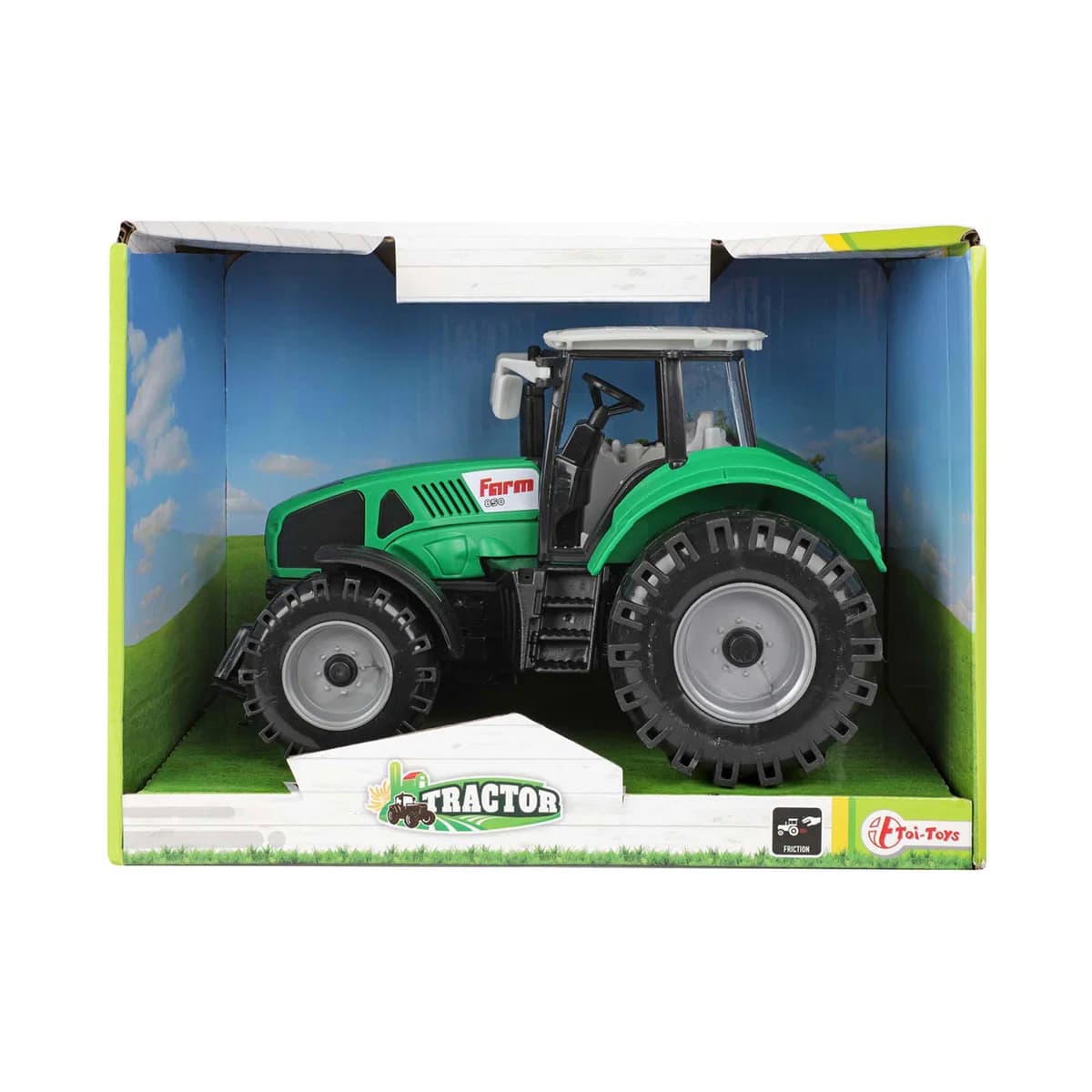 Tractor 19cm Friction Green