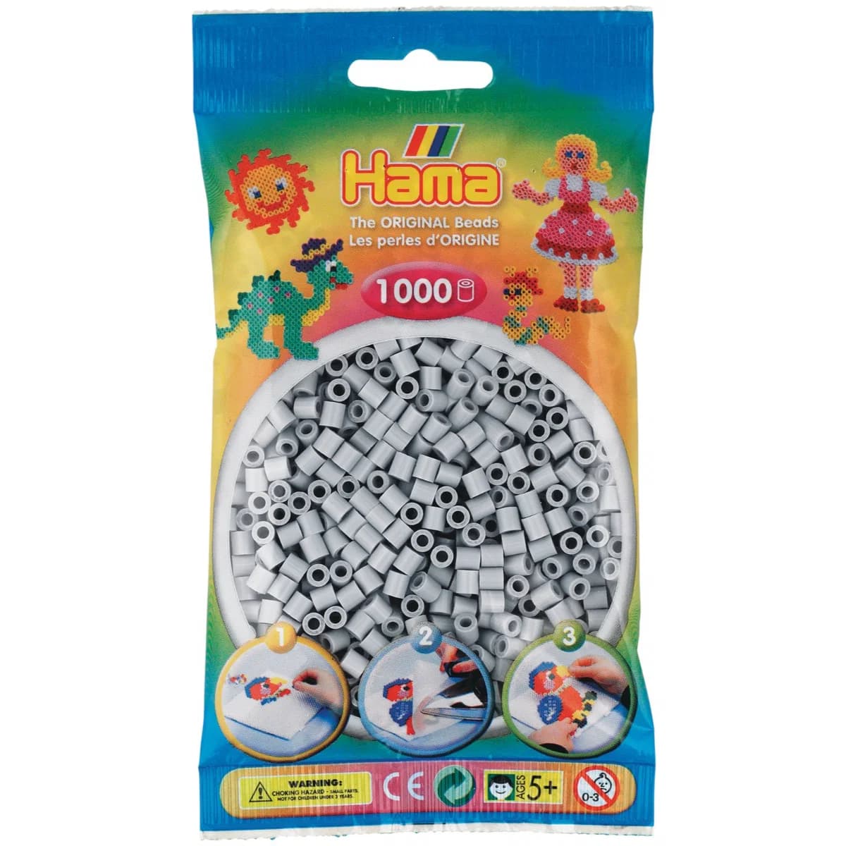 Perlur 1000 stk gráar
