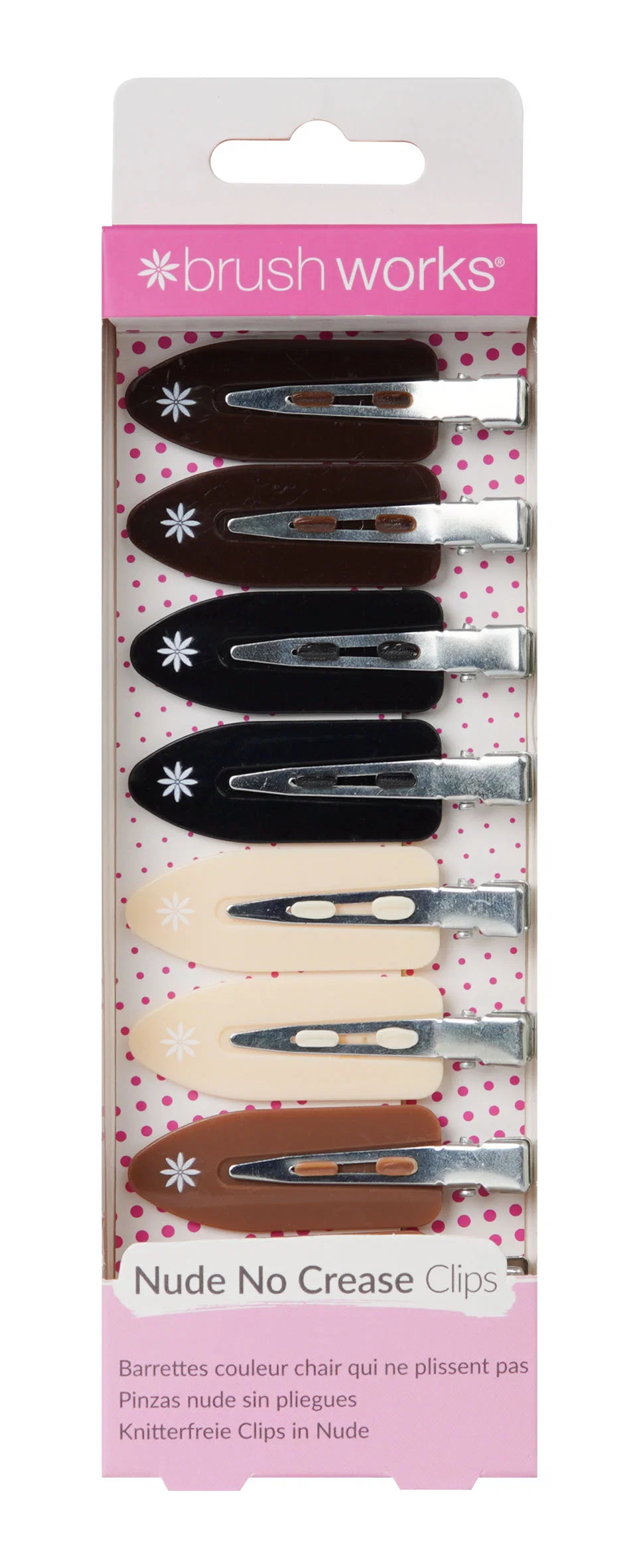Nude no crease hair clips