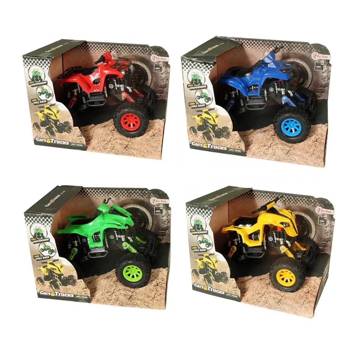 Quad fjórhjól Pull Back