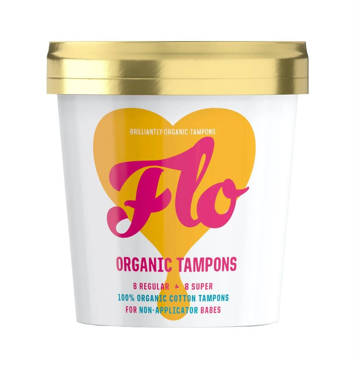 Organic tíðatappar 8 regular + 8 super