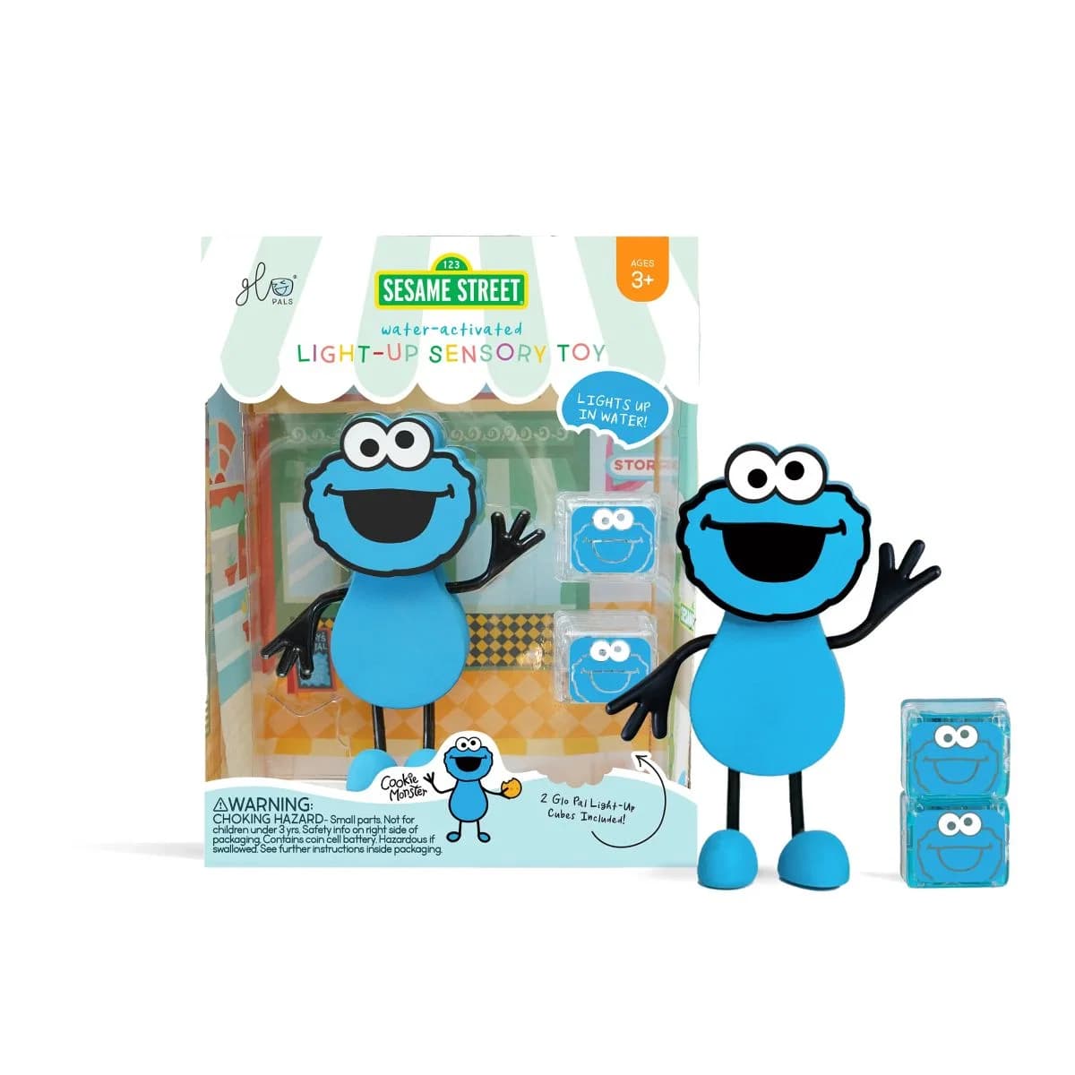 Cookie Monster fígúra og teningar