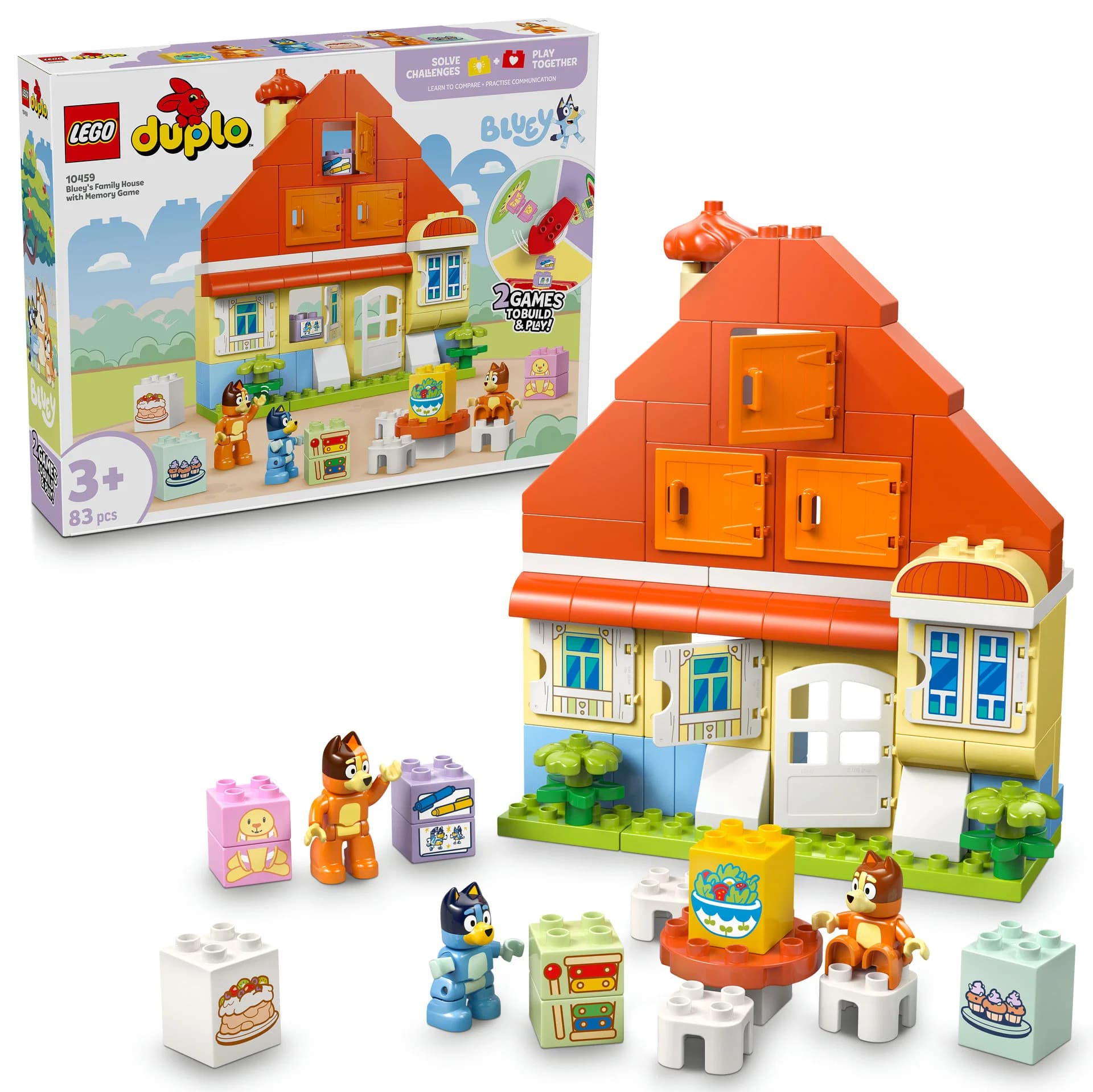 DUPLO Minnisleikur og fjölskyldurhús Bluey