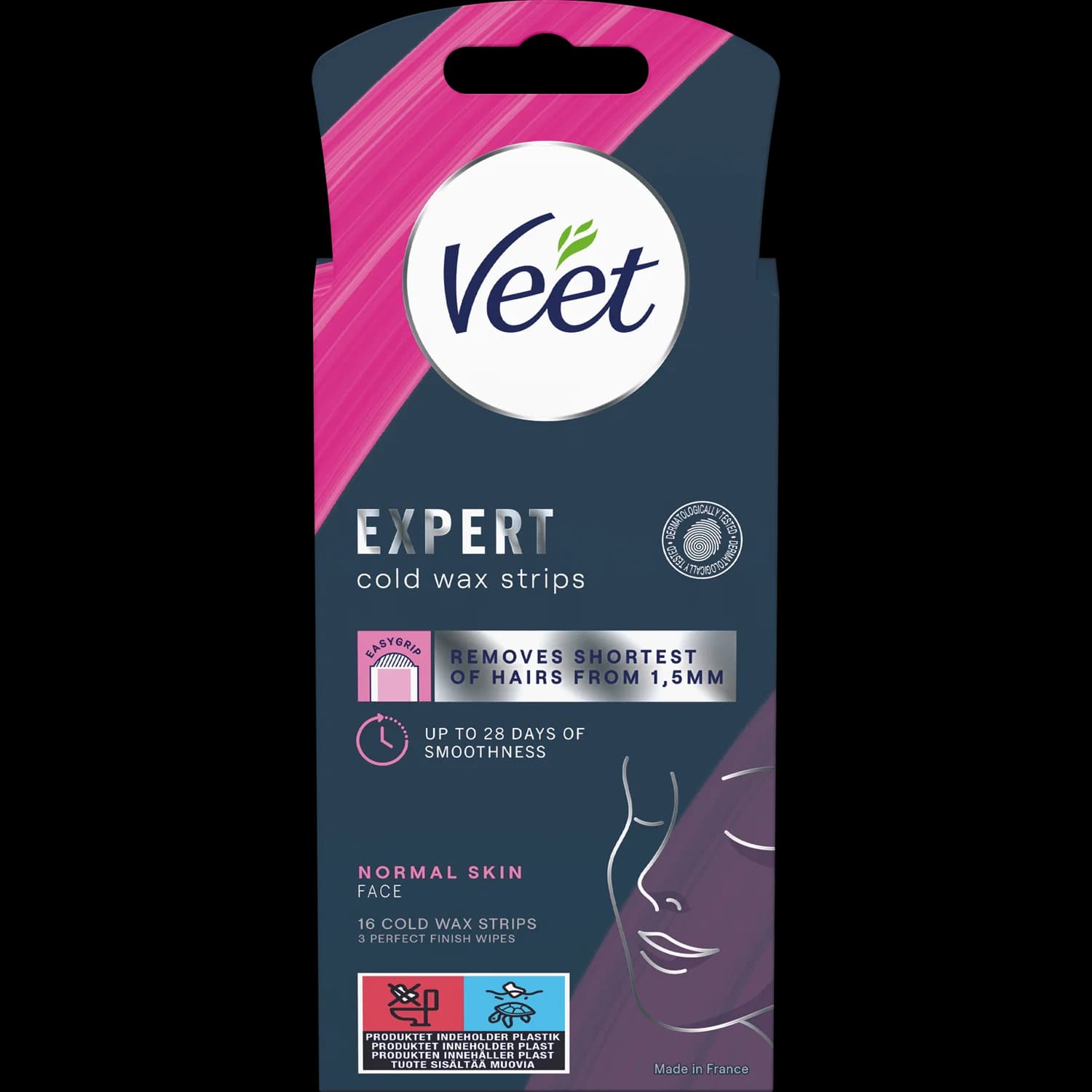 Expert vaxstrimlar fyrir andlit 16stk