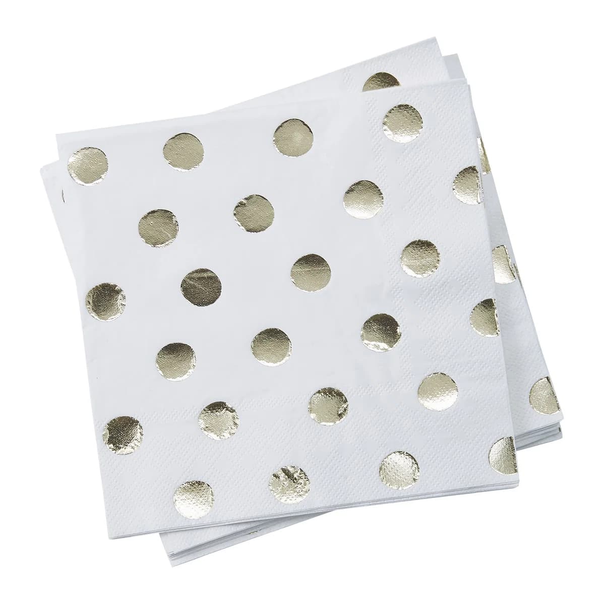 Mix It Up - Gylltar polka dot servíettur 20 stk