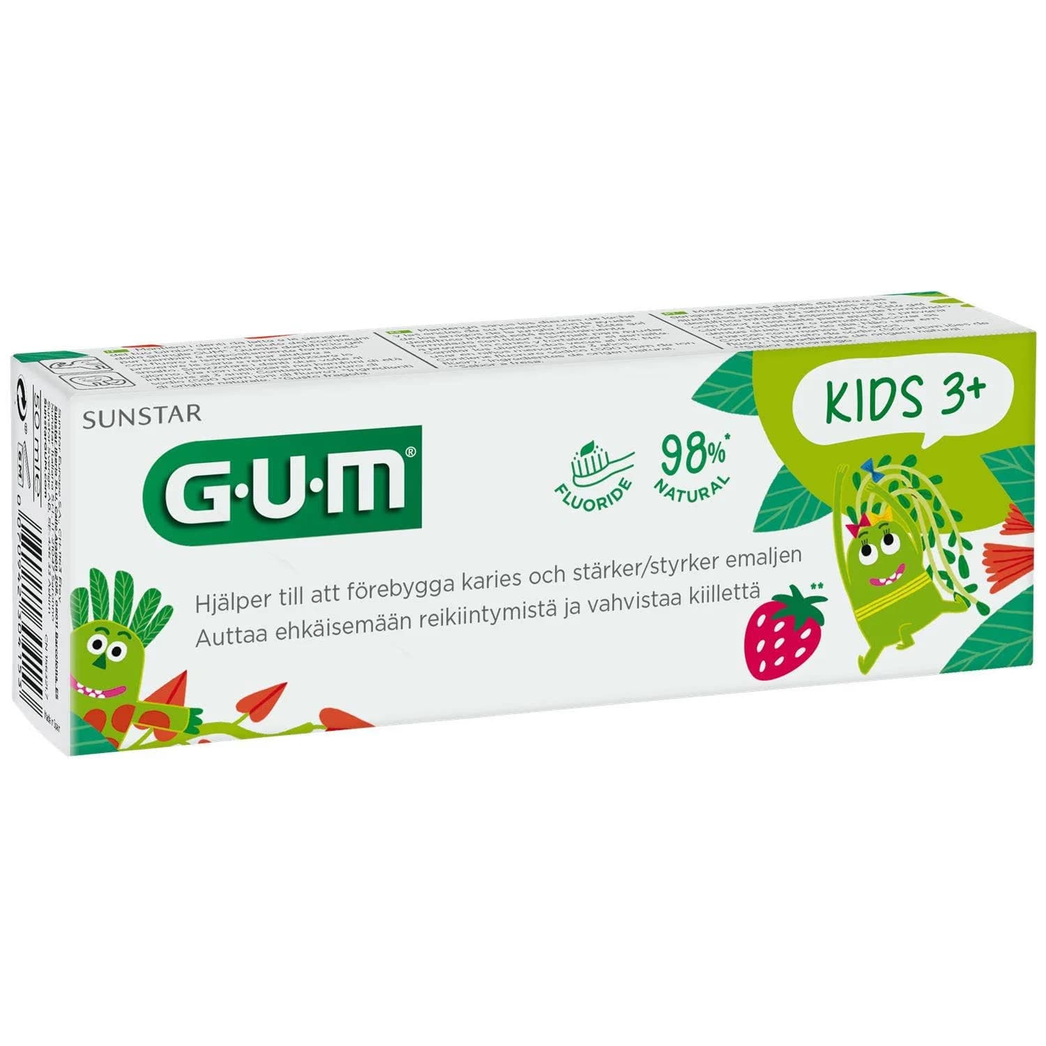 Kids Jarðaberja Tannkrem 3+ára 50ml